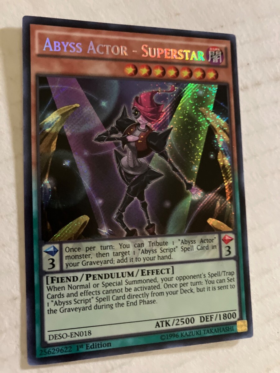 Abyss actor superstar 1st edition rare foil yu-gi-oh gaming card cscan