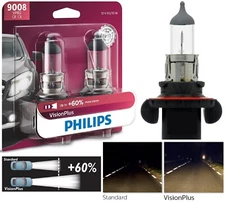Philips VIsion Plus 60% 9008 65/55W Two Bulb Head Light High Low Beam Upgrade OE