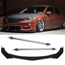 For Honda Civic Del Sol Front Bumperspoiler Lip Splitter Body Kit Glossy Black For Honda Civic Del Sol Front Bumperspoiler Lip Splitter Body Kit Glossy Black