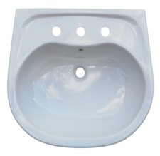Toto LT241.8G 01 Supreme 22-7/8" Wall Mounted Bathroom Sink - Cotton