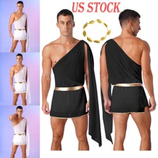 US Men's Ancient Rome Theme Party Role Play Halloween One Piece Outfits Rompers