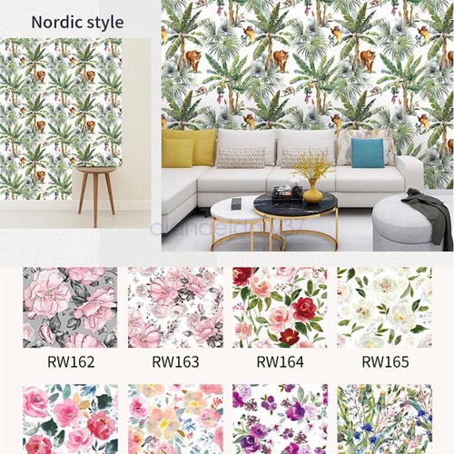 3m Floral Peel Stick Wallpaper Blooming Plants Flowers Self-Adhesive Home Decor - Picture 3 of 48