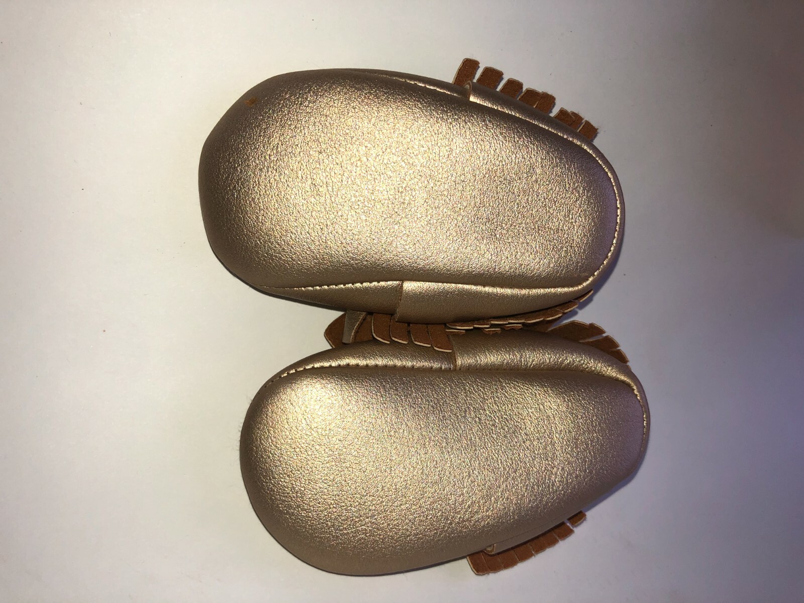 lot 2 pairs 0-6 mo shoes  * SEE KAI RUN + gold mocs * beautiful & clean