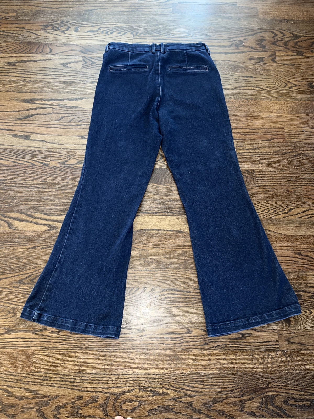 Anne Klein Womens Flare Trouser Jeans Dark Wash Size 12 - View 9
