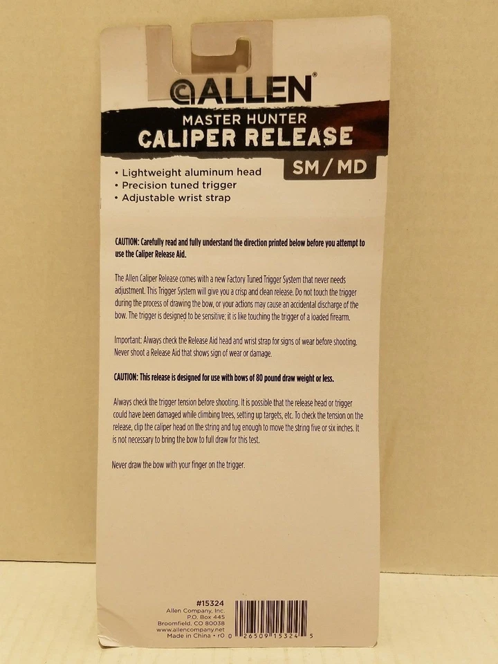 Allen 15324 Master Hunter Pinza Liberación Verde SM/MD 360 grados Cabezal Giratorio-2 CT Foto 2 de 2