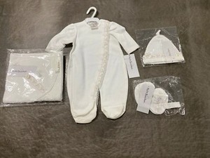 Sale Of Brands Popular Petit Bouchon Baby Girl One Piece Blanket Hat Booties Christening Outfit 6mo Codes Aksarapublic Com