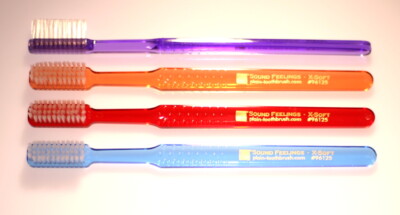 Sound Feelings Vintage-Style, Classic Toothbrushes - EXTRA-SOFT, New, 4-Pack