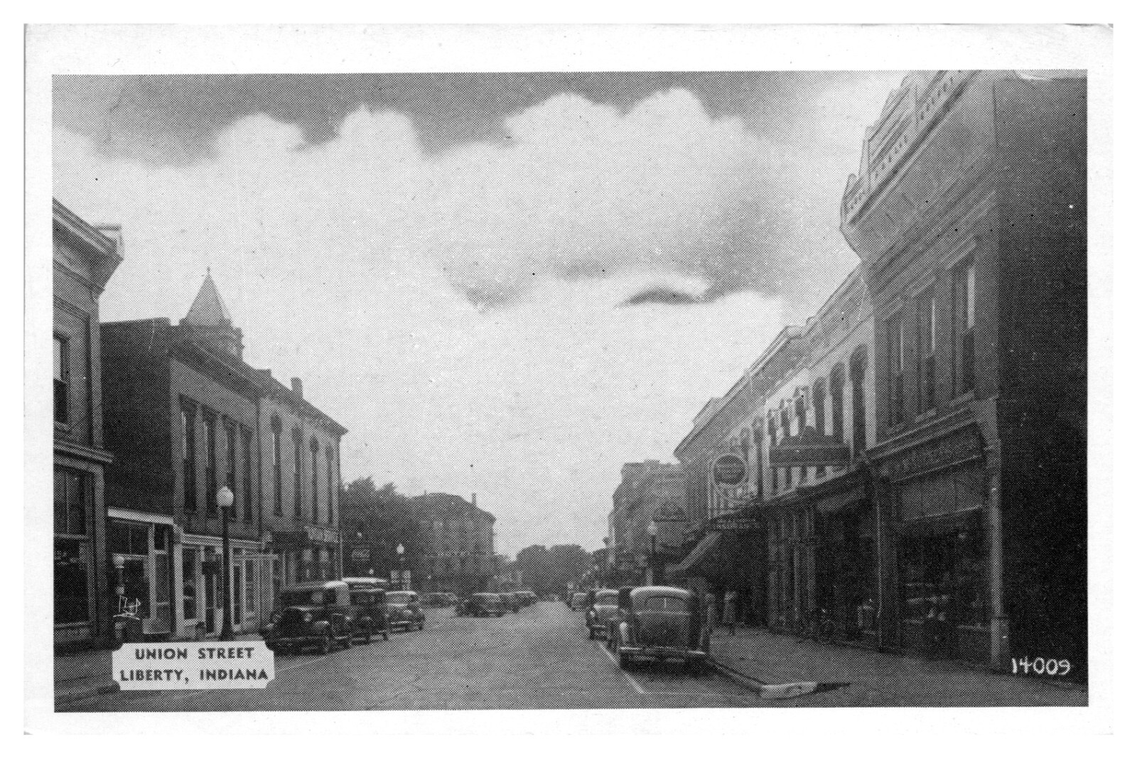Liberty Indiana Main Street View 1930s Signs Shops A64 eBay