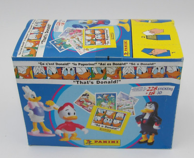 Donald Duck 25 Count Case of Blind Bag Figures by Panini Italy 1990's