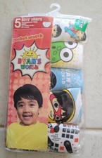 MEE RYAN'S WORLD BOY'S 5-PACK TAG FREE COTTON BRIEF UNDERWEAR SIZE 4 H4