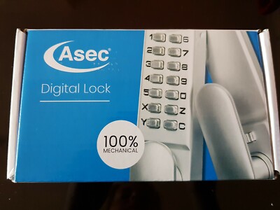 Asec Digitalschloss AS2300 Satin Chrom, optionaler Rückhalt 