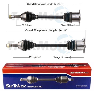 SurTrack Pair Set of 2 Rear CV Axle Shafts For Nissan 300ZX Nat