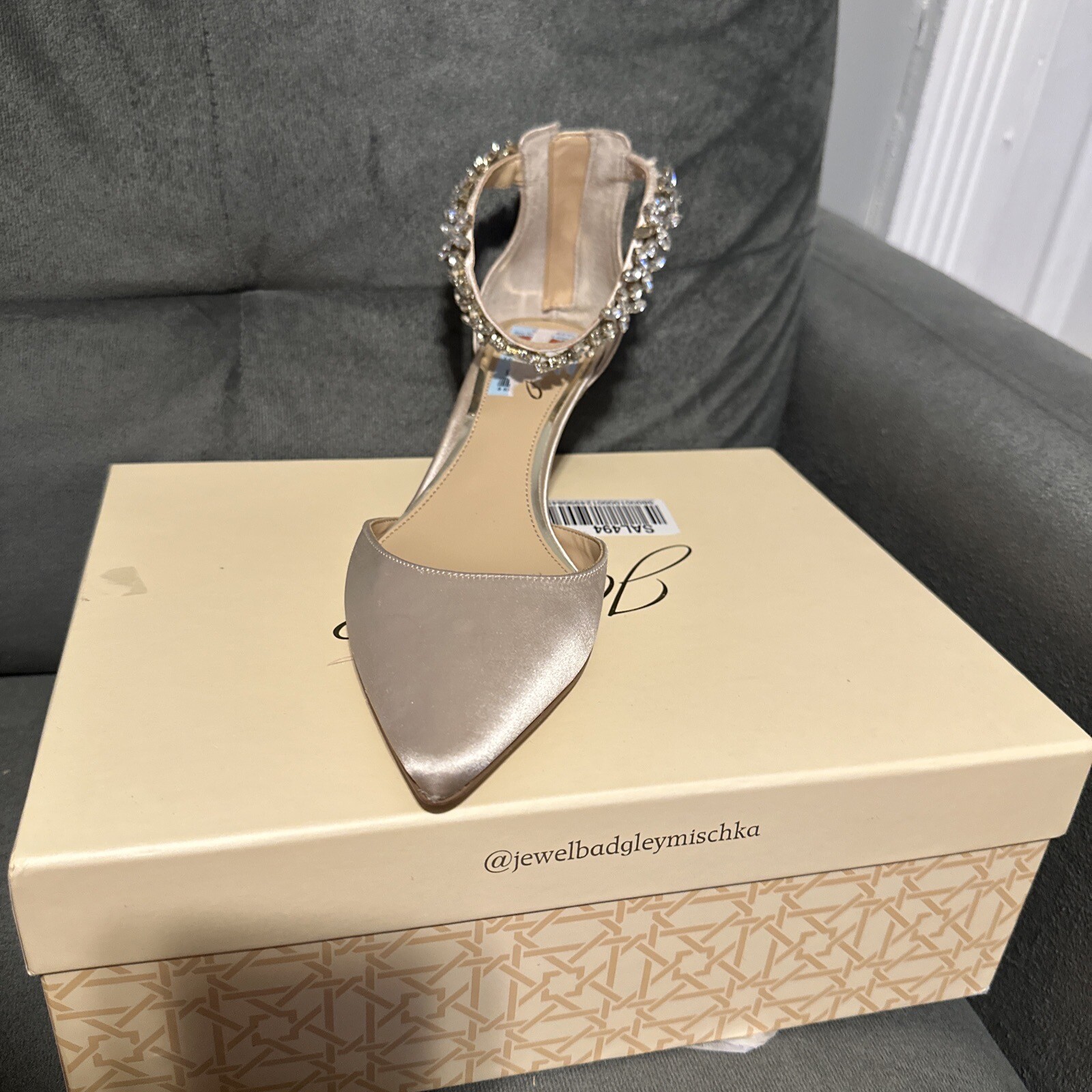 JEWEL BADGLEY MISCHKA Women's Robles Evening Pumps Champagne Size 8 😃😃