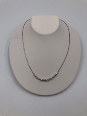 Schöne Perlenkette 925 Sterling Silber Halskette #845