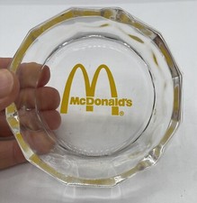 Vintage raro posacenere in vetro McDonald’s anni '70 diametro 43/8' vintage -