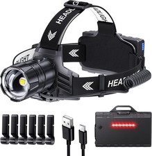 Linternas De Cabeza Recargables Lampara Frontal LED De Frente Alta Potencia