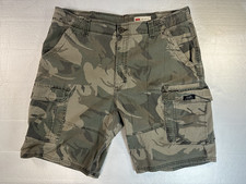 Wrangler Men  s Relaxed Fit Cargo Shorts Camo Size 38 Cotton Stretch Outdoor