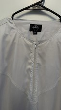 AYAAN Men s White Thobe Traditional Robe Long Sleeve, Size 52L