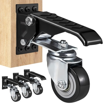 #ad Workbench Casters Kit Heavy Duty Retractable Wheels 165 lbs Load Set of 4 $25.79