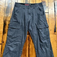 Wrangler ATG Men’s 30x32 (Fits 32x32) Cargo Pants Gray Hiking Stretch Utility