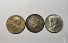 ( 3 coins ) 1967  Kennedy Half Dollar 40% Silver 60% Copper Circulated (K16)