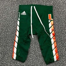 Adidas Miami Hurricanes MEDIUM Jersey Football Pants Men Green Compression