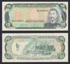Banconota Republica Dominicana 10 pesos oro 1990 P.-132 BB+/VF+