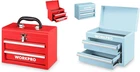 Durable Compact Metal Tool Box with 2 Drawers & Smooth Ball Bearing Slides