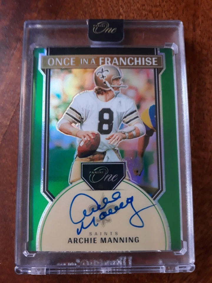 2024 PANINI ONE FÚTBOL AMERICANO ARCHIE MANNING AUTÓGRAFO UNA VEZ EN UNA FRANQUICIA/40! Foto 2 de 4