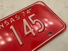 NOS 1974 Kansas License Plate X 145 * Dickinson County KS Gem Condition Unused — photo 4