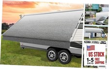 Heavy-Duty 15ft RV Awning Replacement Fabric - 18.5oz Heat-Sealed Vinyl in 