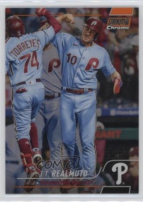2022 Topps Stadium Club Chrome Orange Refractor 10/25 JT Realmuto #72 1b14