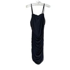 🏷️ SHEIN BAE Black Ruched Bodycon Mini Dress - Size Small 4 NWOT