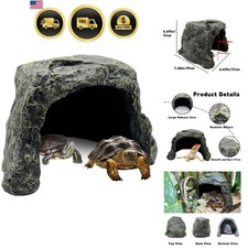 Reptile Hideout Large Tortoise Cave Resin Rock Reptile Basking Platform
