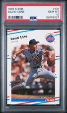 1988 FLEER #131 DAVID CONE PSA 10