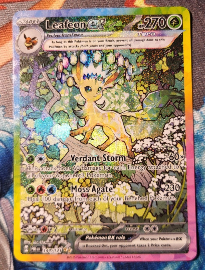 Leafeon ex 144/131 Sv: Prismatic Evolutions Holo (NM)