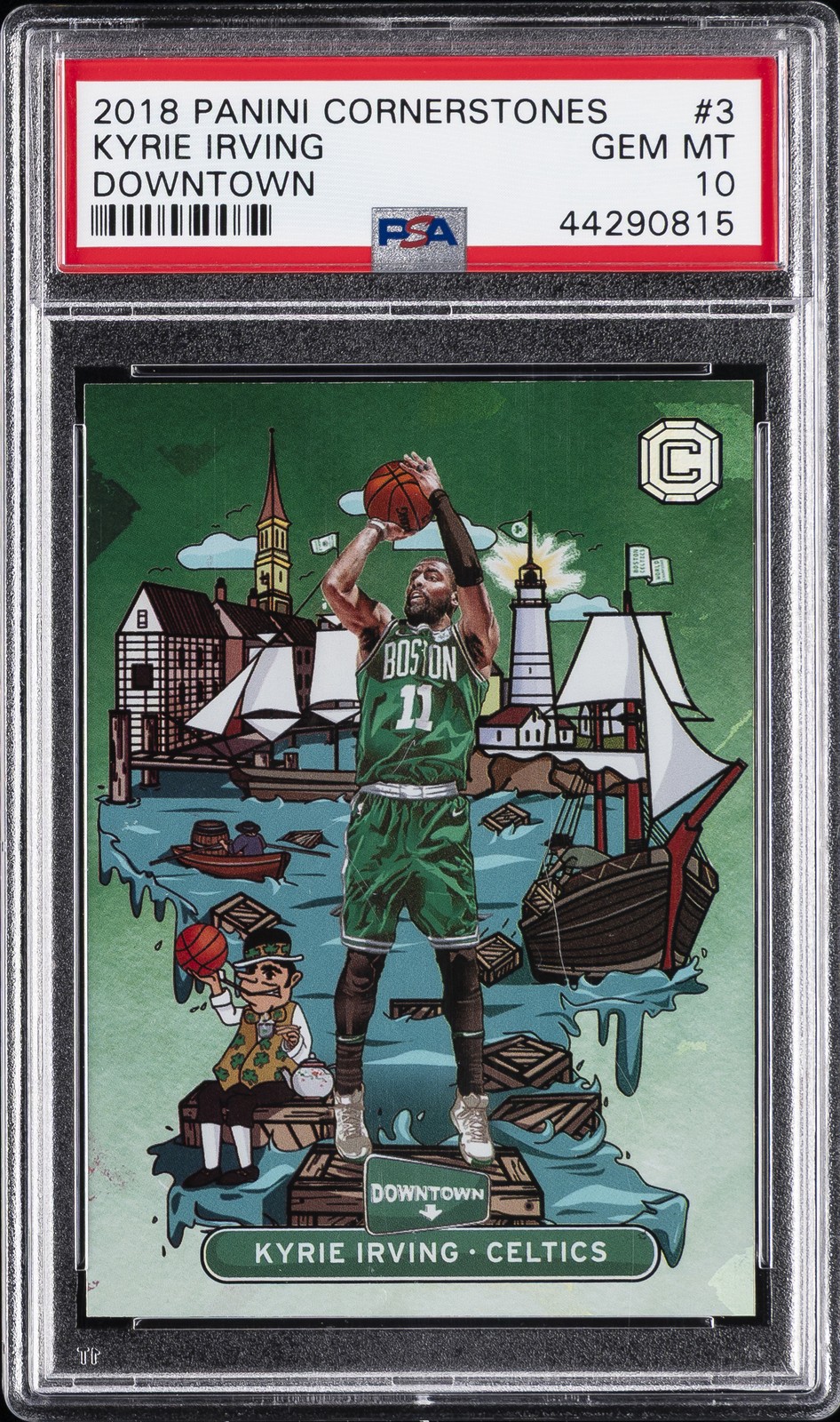 2018 PANINI CORNERSTONES DOWNTOWN #3 KYRIE IRVING PSA 10