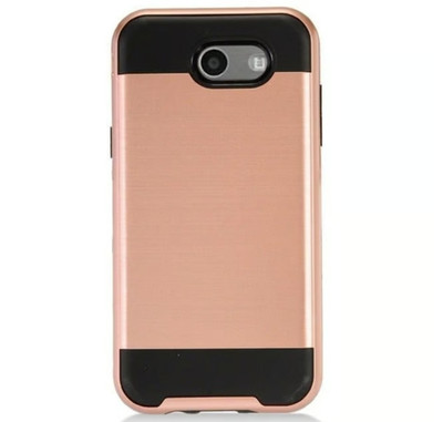 NWT Samsung Galaxy J7 2017 Metallic Peach & Black Hardshell Phone Case Accessory