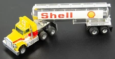 Vintage Aurora AFX Peterbilt Shell Gasoline Semi Tractor Tanker Truck Slot Car