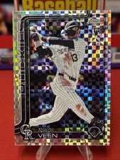 2025 Topps Chrome Update Series X-Fractor Zac Veen RC #USC28 Colorado Rockies