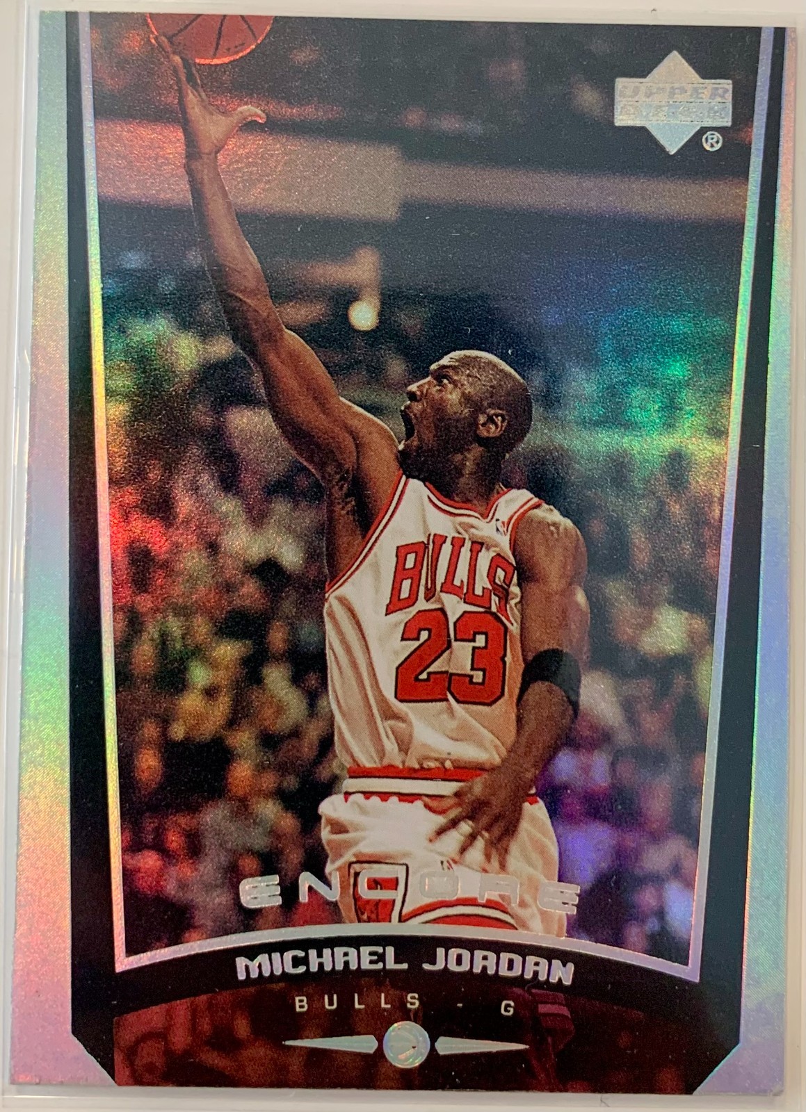 1998-99 Upper Deck Encore MICHAEL JORDAN REFRACTOR HOLO #95 Chicago Bulls Foil