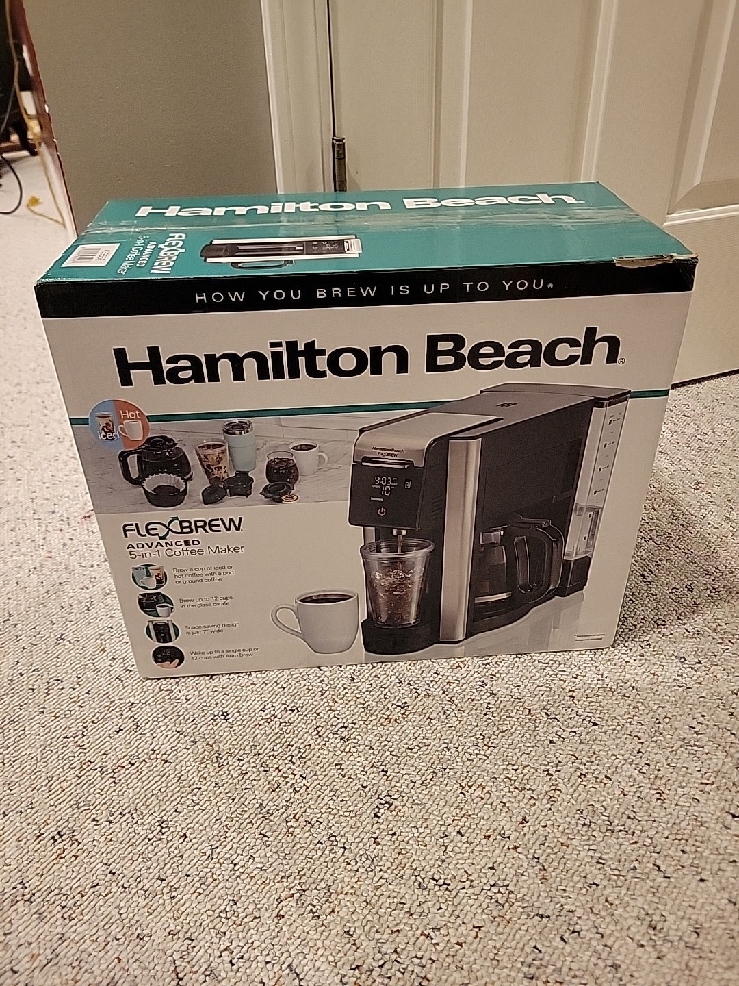 Hamilton Beach FlexBrew Advanced 5-in-1 Coffee Maker, Single Serve + 12-Cup 