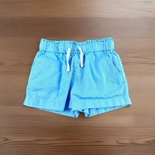 Crewcuts Girls Blue Cotton Shorts Size 5 Elastic Waist Pull On Summer Casual
