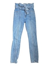 ALICE  OLIVIA Good High Rise Skinny Waistband Detail Jeans Golden Child Size 24