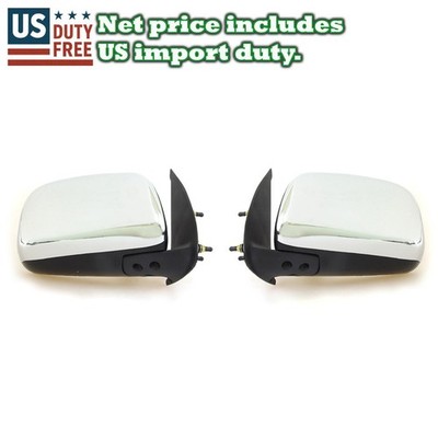 FOR 2004-16 TOYOTA HILUX 7th GEN VIGO MK6 SR5 DOOR WING MIRROR CHROME MANUAL SET