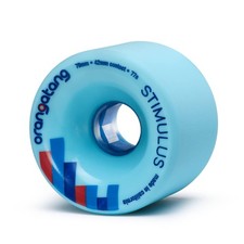 Orangatang Stimulus 70 Mm 77a Freeride Longboard Skateboard Wheels blue, Set