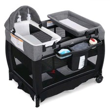 3-In-1 Convertible Bassinet for Toddler and Newborns With Locking Wheels