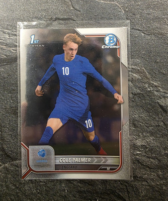 Topps 2022 Bowman Chrome Cole Palmer England #10 Rookie Chrome Trading Card