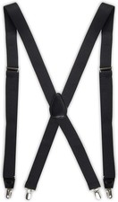 DOCKERS mens Solid Suspender One Size, Black