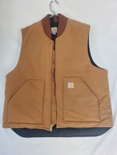Carhartt Duck Men's Quilted Vest, Size XL - Carhartt Brown